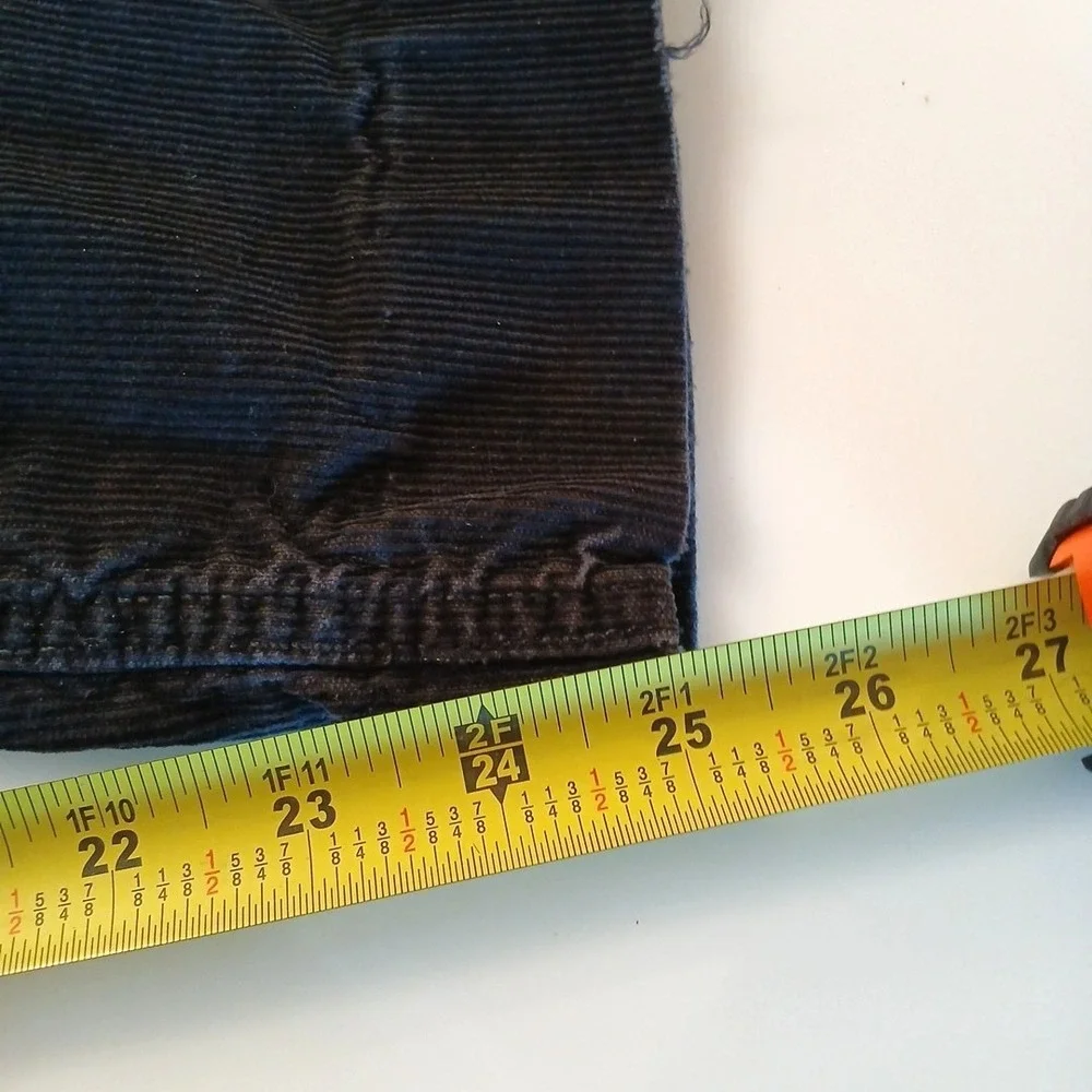 Levis 569 Corduroy‎ Low Loose Fit Jeans Mens 32X25 Black - Picture 7 of 8
